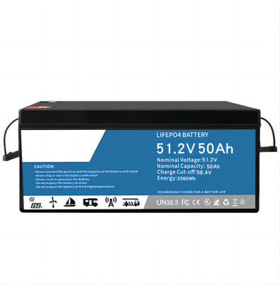 Waterproof LifeP04 Penggantian Baterai Lithium SLA 51.2V 50AH Dengan Bluetooth