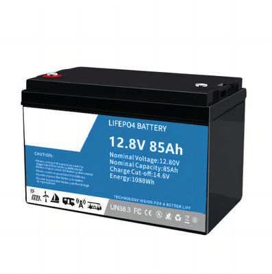 Kinerja Tinggi Ramah Lingkungan 12.8V 85AH Penggantian SLA LifeP04 Baterai Lithium Dibangun di BMS Untuk Lampu Tenaga Surya