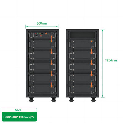 51.2V 500AH Rack Mount Baterai Lithium, UPS Rumah Lithium Ion Serbaguna