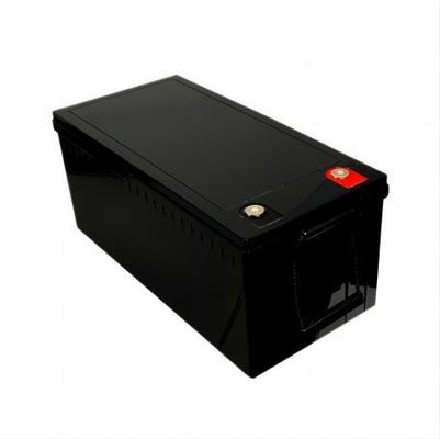 Daya Output Tinggi Ramah Lingkungan 12.8V 220AH Matt Black Dengan BYD Cell LifeP04 Baterai Lithium Untuk RV