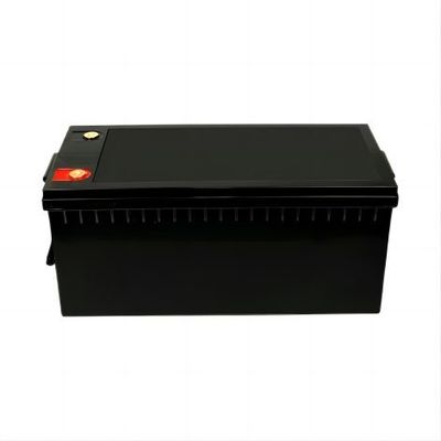 Daya Output Tinggi Ramah Lingkungan 12.8V 220AH Matt Black Dengan BYD Cell LifeP04 Baterai Lithium Untuk RV