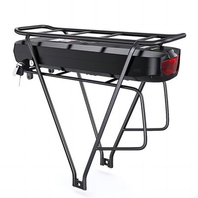 Baterai Sepeda Listrik Lithium 10S4P 36V / 48V Seri Ekor Gantungan Belakang Hitam 10.4AH