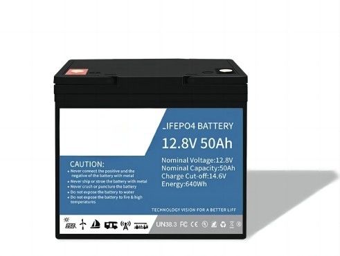 Baterai Lithium LifeP04 Tahan Air 12.8V 50AH Dengan Bluetooth Untuk Tenaga Laut