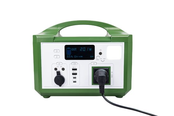 CE Disetujui Wireless Charging Uninterrupted Portable Solar Power Bank Dengan Case Plastik Hijau Untuk UPS Backup System