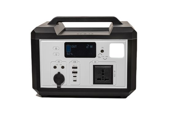 Panjang Kehidupan 220V 50HZ Inverter Satu Cara Generator Portable Power Station Dengan Lampu LED Untuk Sumber Daya Darurat