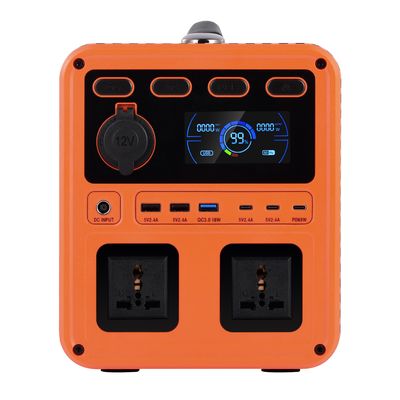 IP61 Daya Keluar Tinggi DC 13V 1200W AC Switch QC3.0 Portable Power Generator Dengan Inverter Dua Cara Untuk Cadangan Rumah
