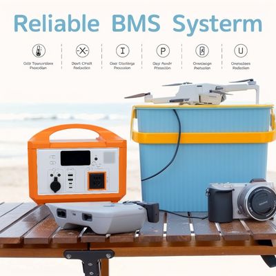 Waterproof IP51 600W AC 12V MPPT Solar Controller Portable Solar Power Station Dengan CE Disetujui Untuk Mower / Drill Listrik
