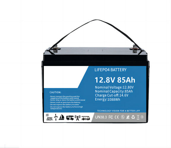 Kinerja Tinggi Ramah Lingkungan 12.8V 85AH Penggantian SLA LifeP04 Baterai Lithium Dibangun di BMS Untuk Lampu Tenaga Surya