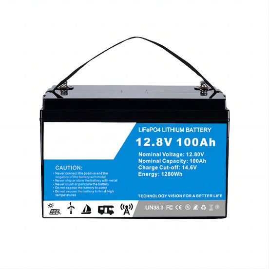 Baterai Lithium Ion Lifep04 Berdaya Tinggi 100A Dengan BMS Untuk RV/Sepeda Listrik