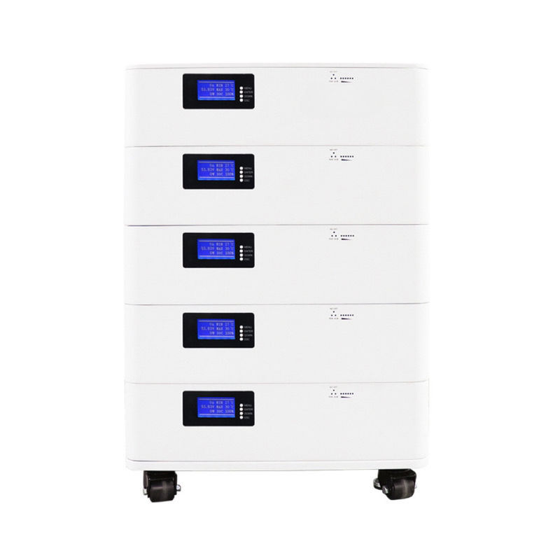 Bluetooth Tiga Fase Solar Inverter Dry Contact LifePO4 Baterai 5KWH 10KWH Untuk Sistem Penyimpanan Energi Surya