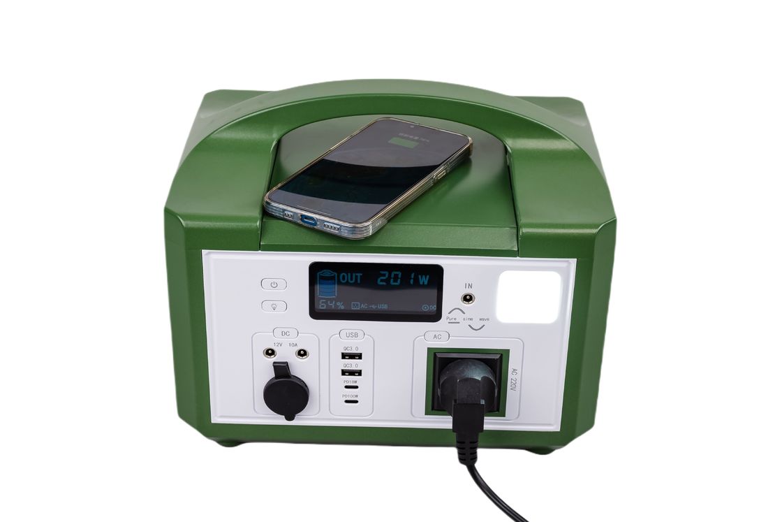 Quick Charge MPPT Solar Cotroller 600W Power Green Plastic Case Solar Generator Untuk Outdoor Backup System