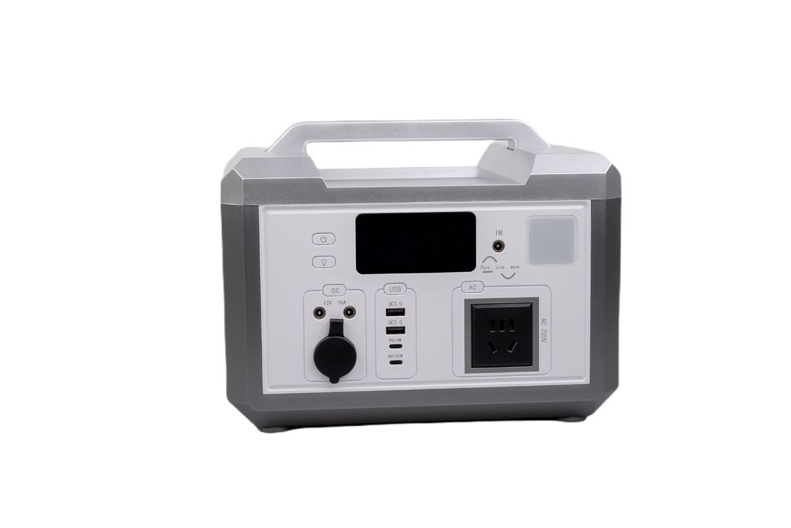 Silver Shell Ultra Output Power 600W EU Adapter Charging Power Bank Dengan LCD Displays Screen Untuk RV Outdoor Camping