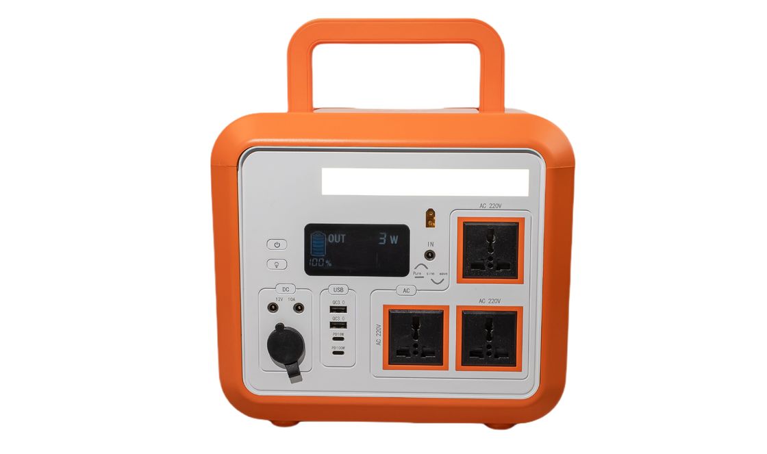 CE Disetujui 1500W AC Outlet Output Pure Sine Wave Portable Power Generator Dengan LCD Untuk Car Jump Starter / RV Camping