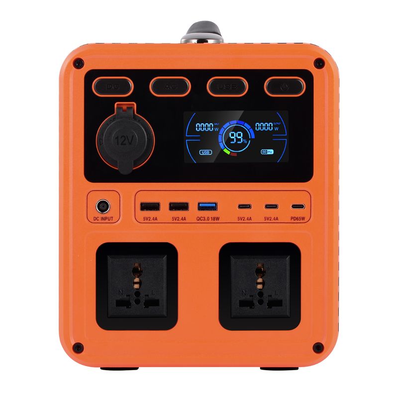 IP61 Daya Keluar Tinggi DC 13V 1200W AC Switch QC3.0 Portable Power Generator Dengan Inverter Dua Cara Untuk Cadangan Rumah