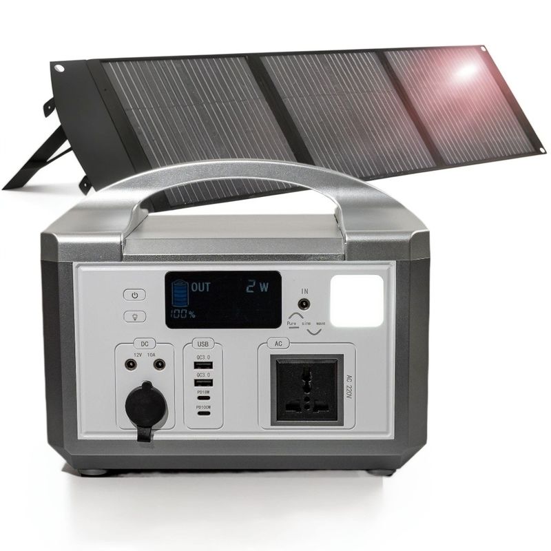 Lampu LED / Lampu SOS 300W Sumber Daya Tenaga Luar Dengan Pengisian Tanpa Kabel Bank Daya Surya Portable Untuk Hiking Luar